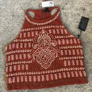 Flowy Beaded Crop Top